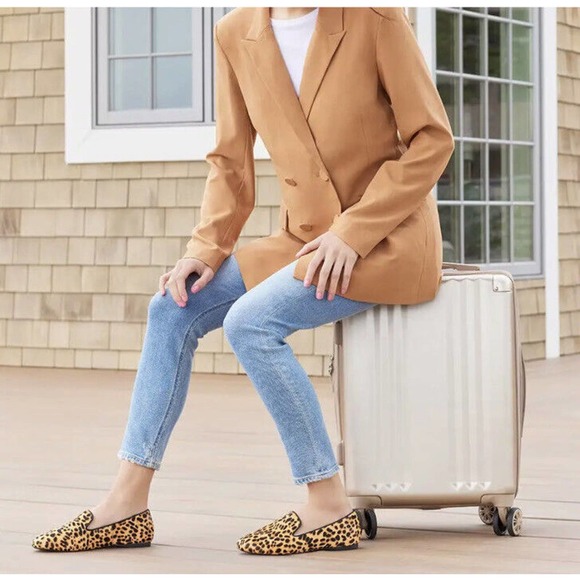 Birdies Cheetah Leopard Calf Hair Starling Slip On Loafer Flat Shoes Size 7 - Picture 1 of 11